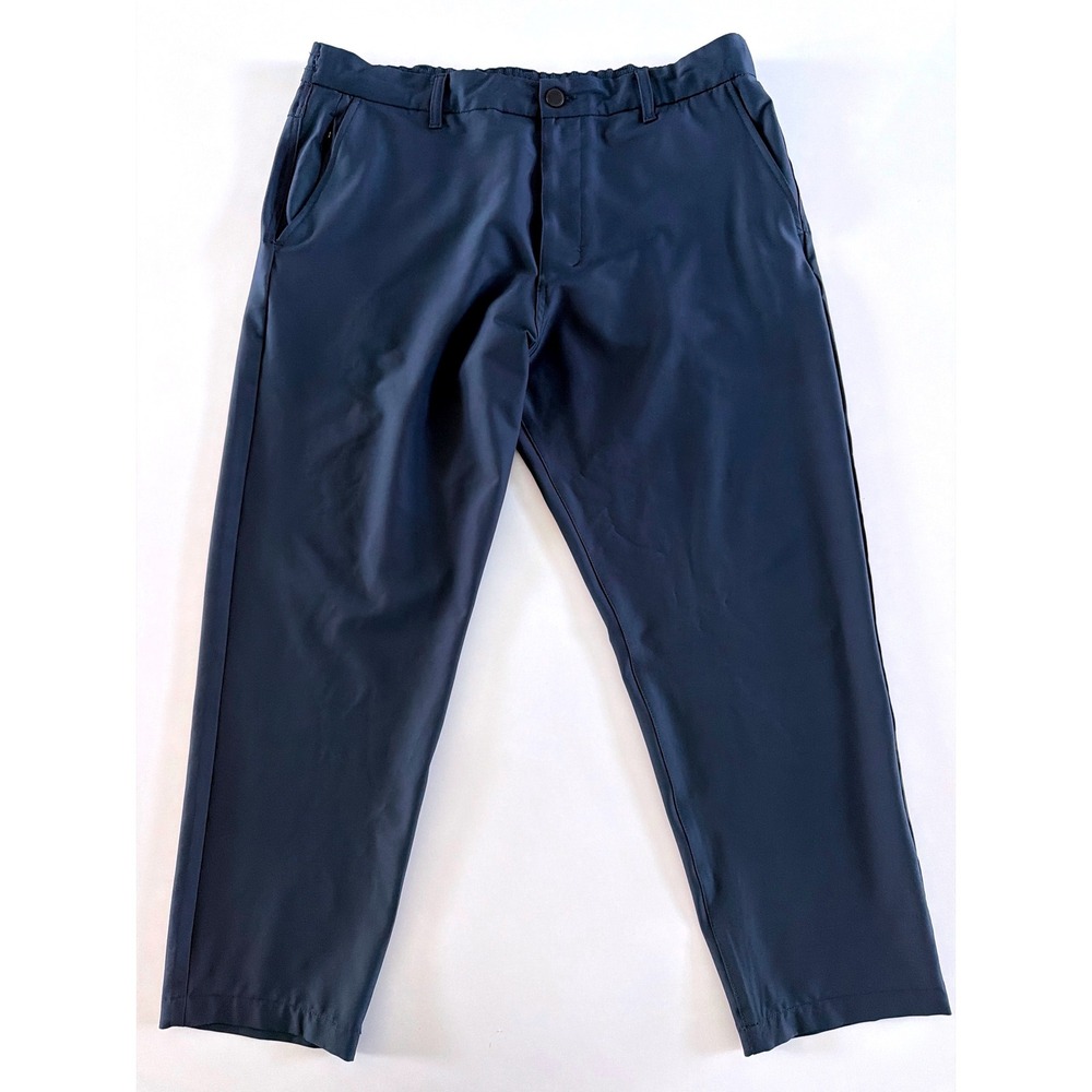 Marc New York Andrew Marc Mens Navy Blue Dress Performance Pants 38/30